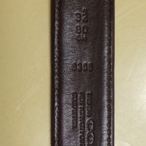 Coach Tab Belt 32" Burgundy 6305 - Picture 3 of 5